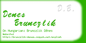 denes brunczlik business card